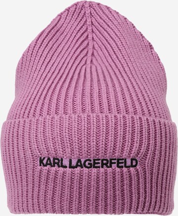 Karl Lagerfeld Beanie in Purple