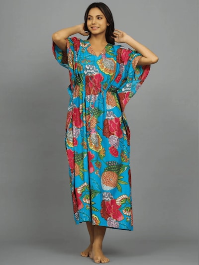 PfauGermany Summer Dress 'KAFTAN Free Size Brustumfang – 170 cm . Länge 130 cm' in Aqua, Item view