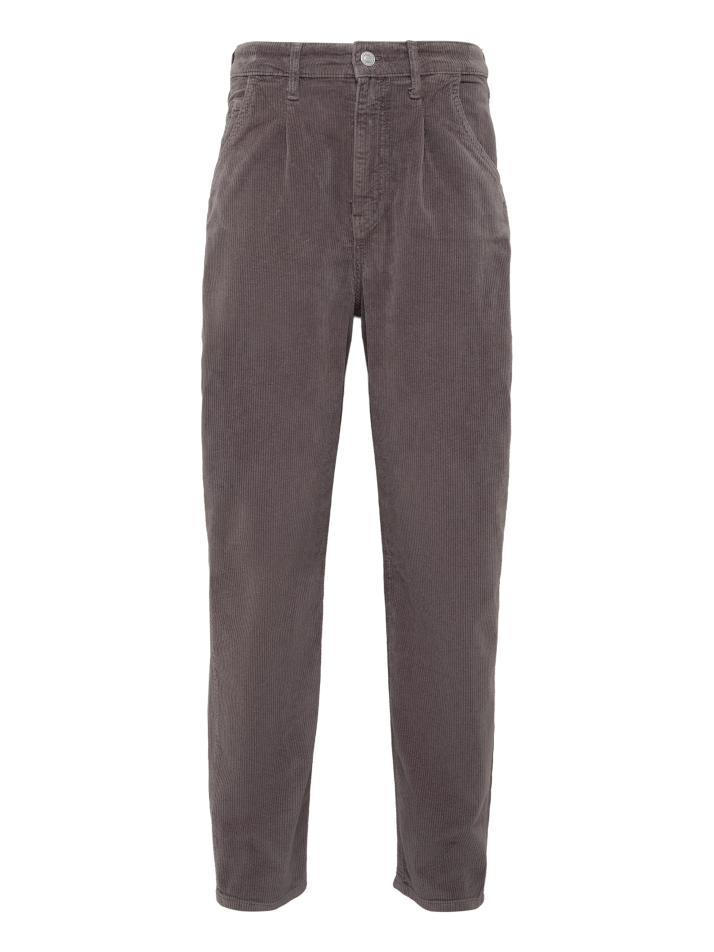 Mavi Tapered Pleat-Front Pants ' LAURA ' in Grey: front