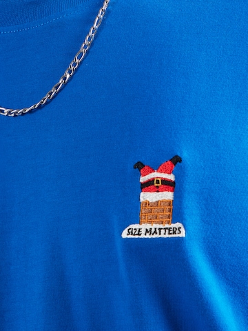 Lindbergh Tričko 'Christmas' – modrá