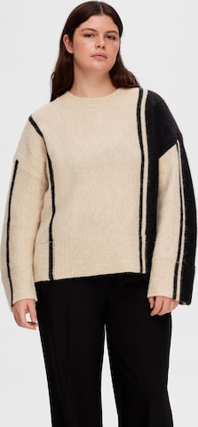 Pull-over 'ALVA' SELECTED FEMME en beige