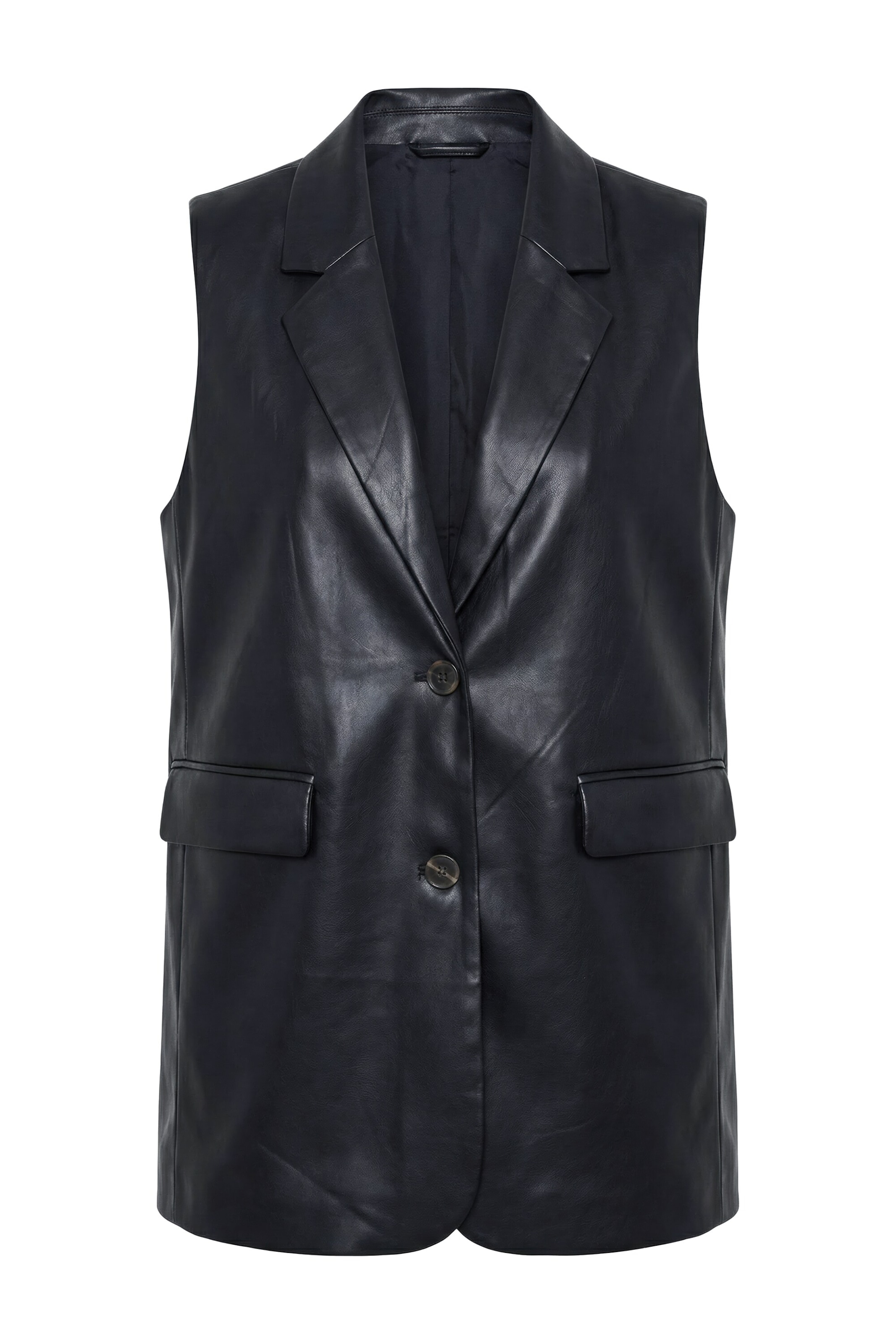 Studio Untold Weste in Schwarz: Vorderseite