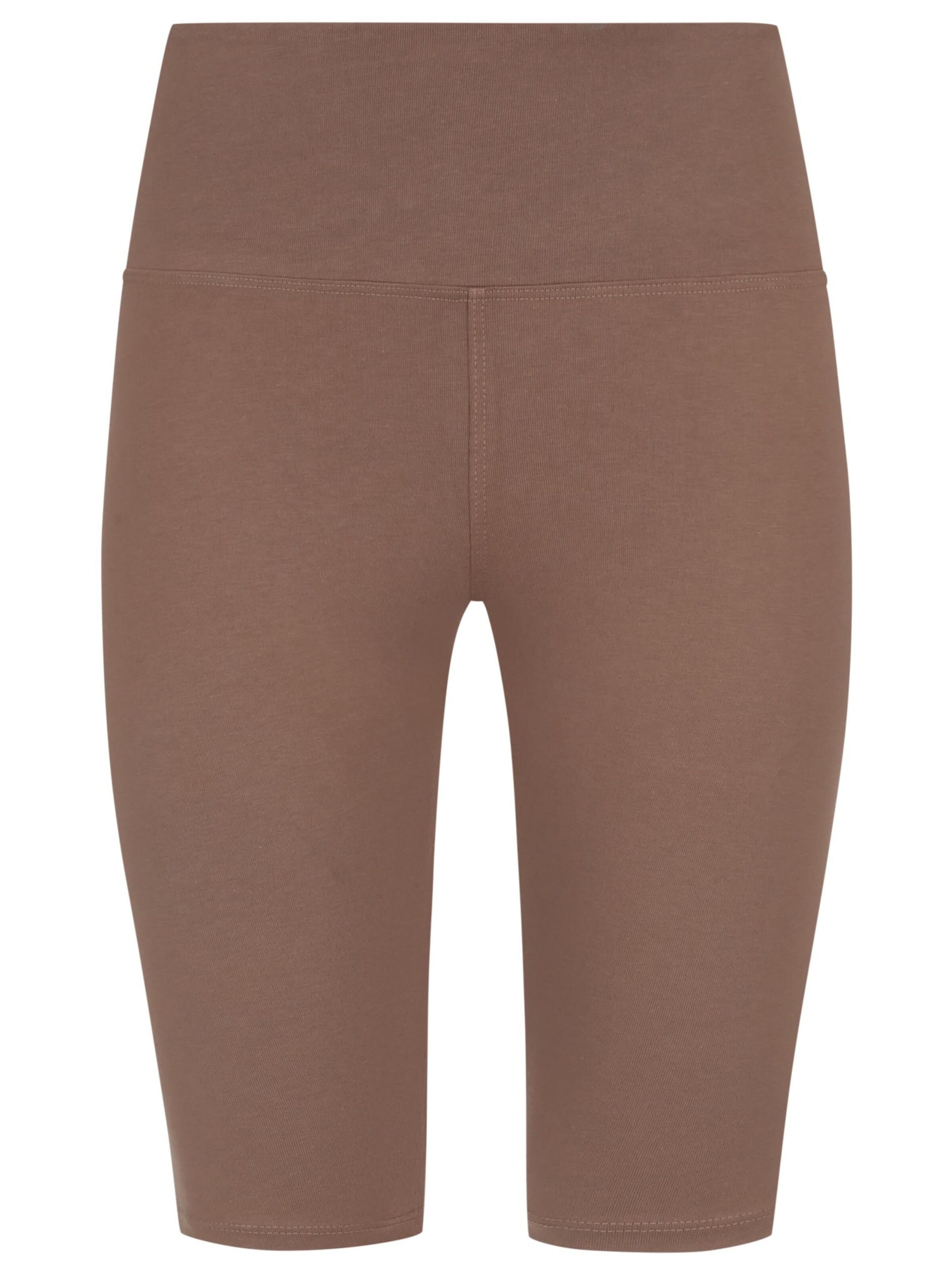 Evoni Slimfit Leggings 'knielang aus Baumwolle'‌‌‌‌‌‌‌‌‌‌ in Braun: Vorderseite