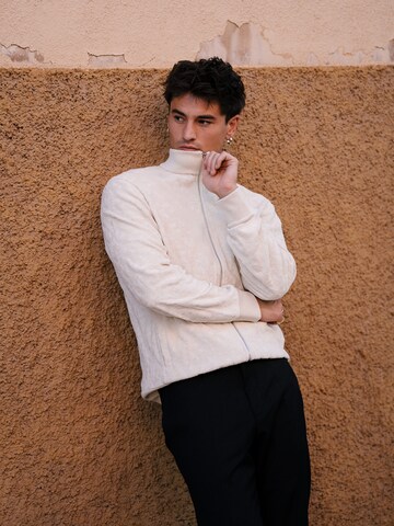 BOSS Sweat jacket 'H-Siza 08' in Beige