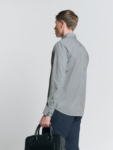 No Excess Slim fit Overhemd in Blauw