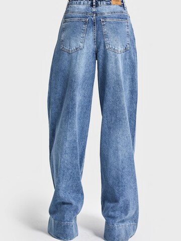 IT'S BASIC Wide leg Jeans 'Palazzo' in Blauw