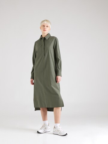 ECOALF - Vestido camisero en verde: frente