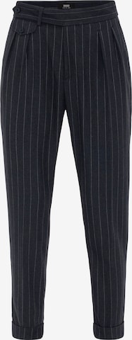 Pantaloni con pieghe di Antioch in blu: frontale