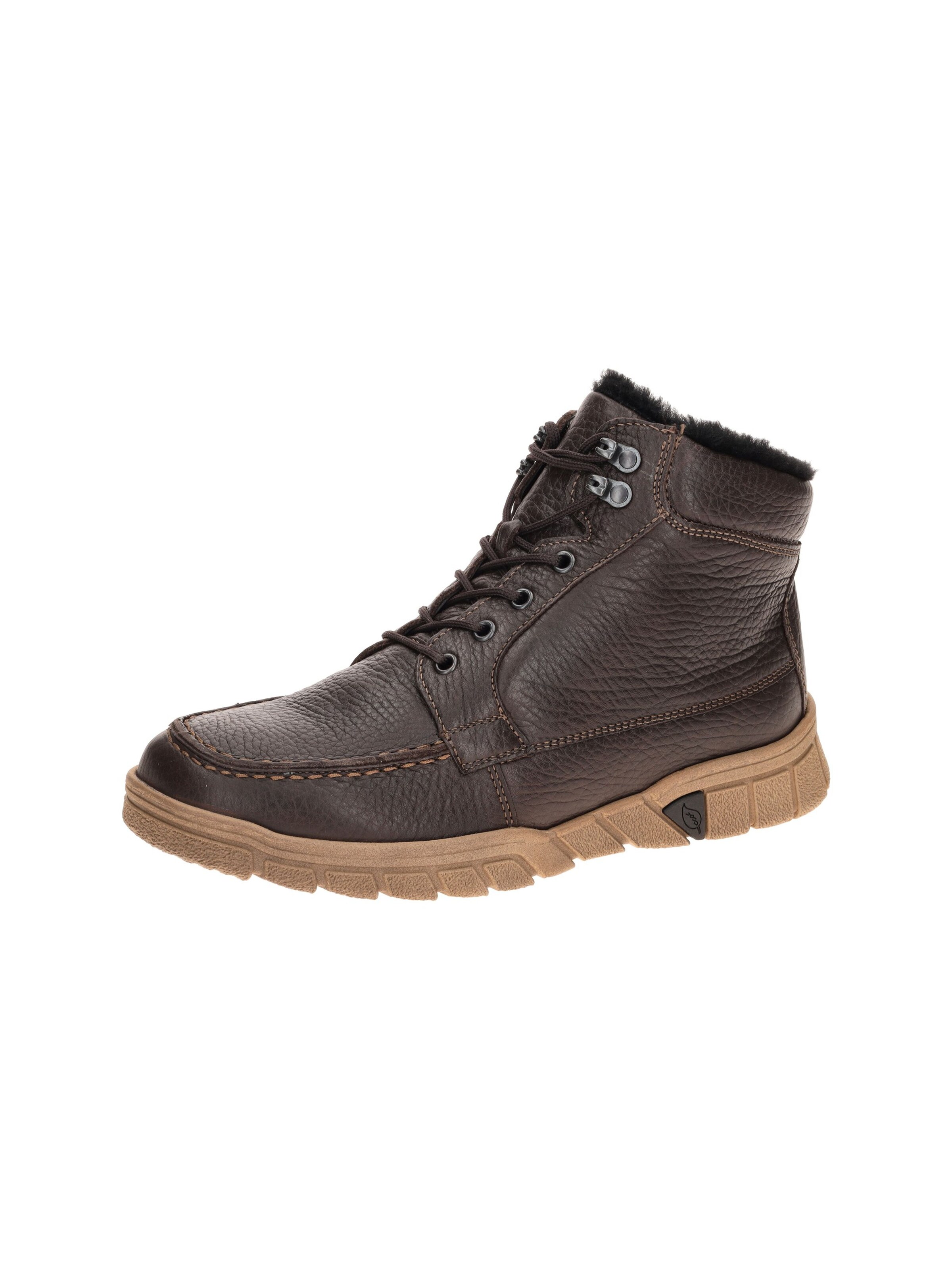 WALDLÄUFER Schnürboots 'Waldläufer Lino Warmfutter Stiefel braun moro Lammfell H-Weite'‌‌‌‌‌‌‌‌‌ in Braun: Vorderseite