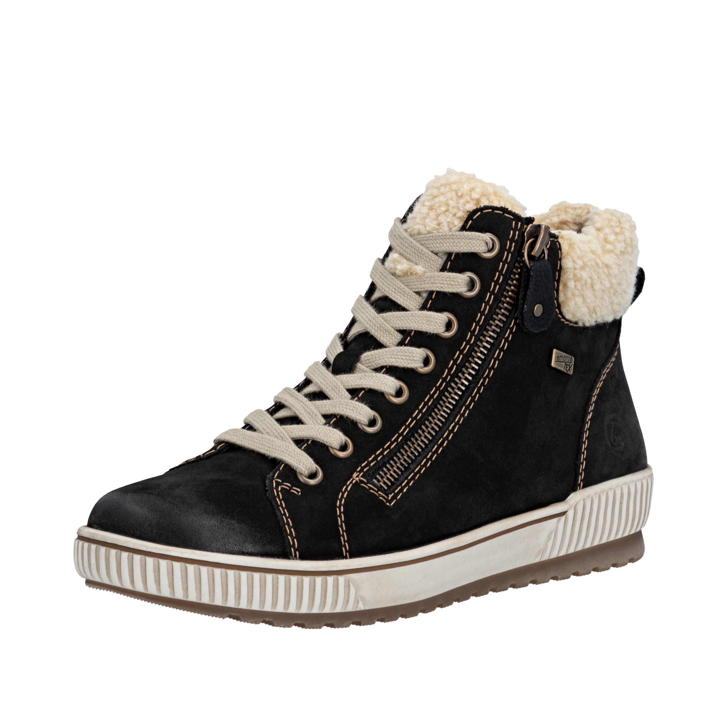 Bottes à lacets REMONTE en noir : devant