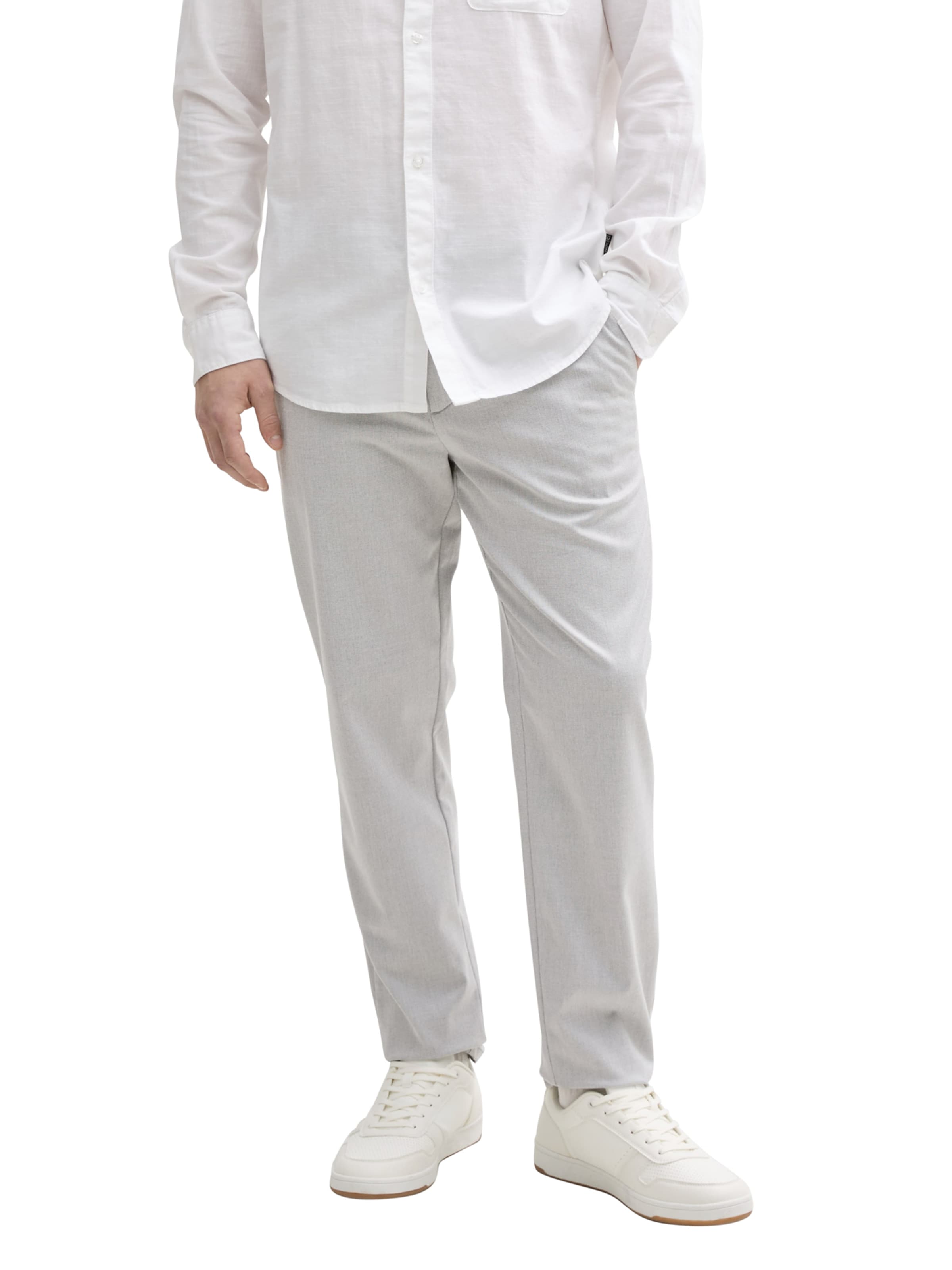 TOM TAILOR DENIM Обычный Брюки-чинос в Серый: спереди