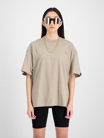 T-shirt ALPHA INDUSTRIES en beige : devant