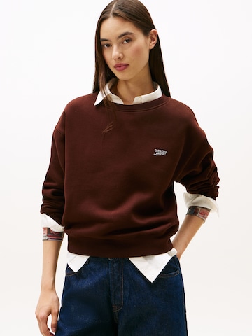 Tommy Jeans - Sudadera en marrón: frente