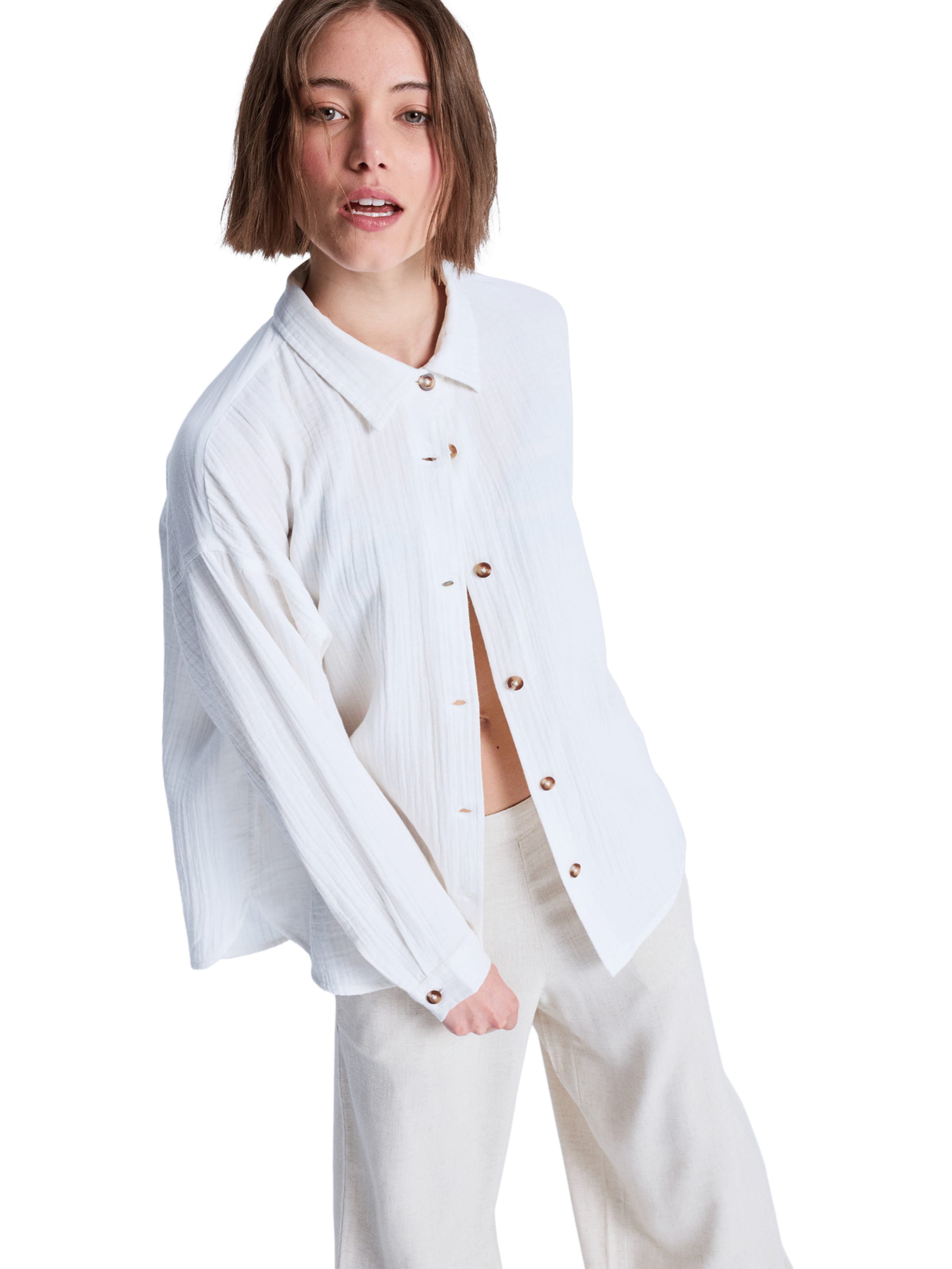 ROXY Blouse 'Morning Shine' in White: front