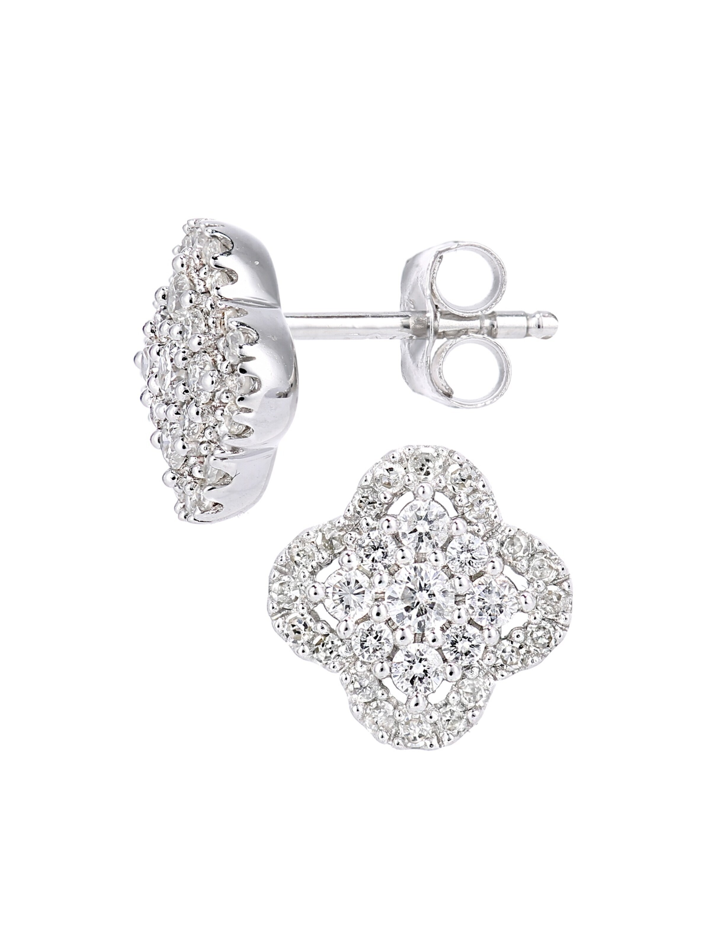 Orecchini 'Ohrringe aus 375 Weißgold mit Diamant' di DIAMANT LETERNEL in argento