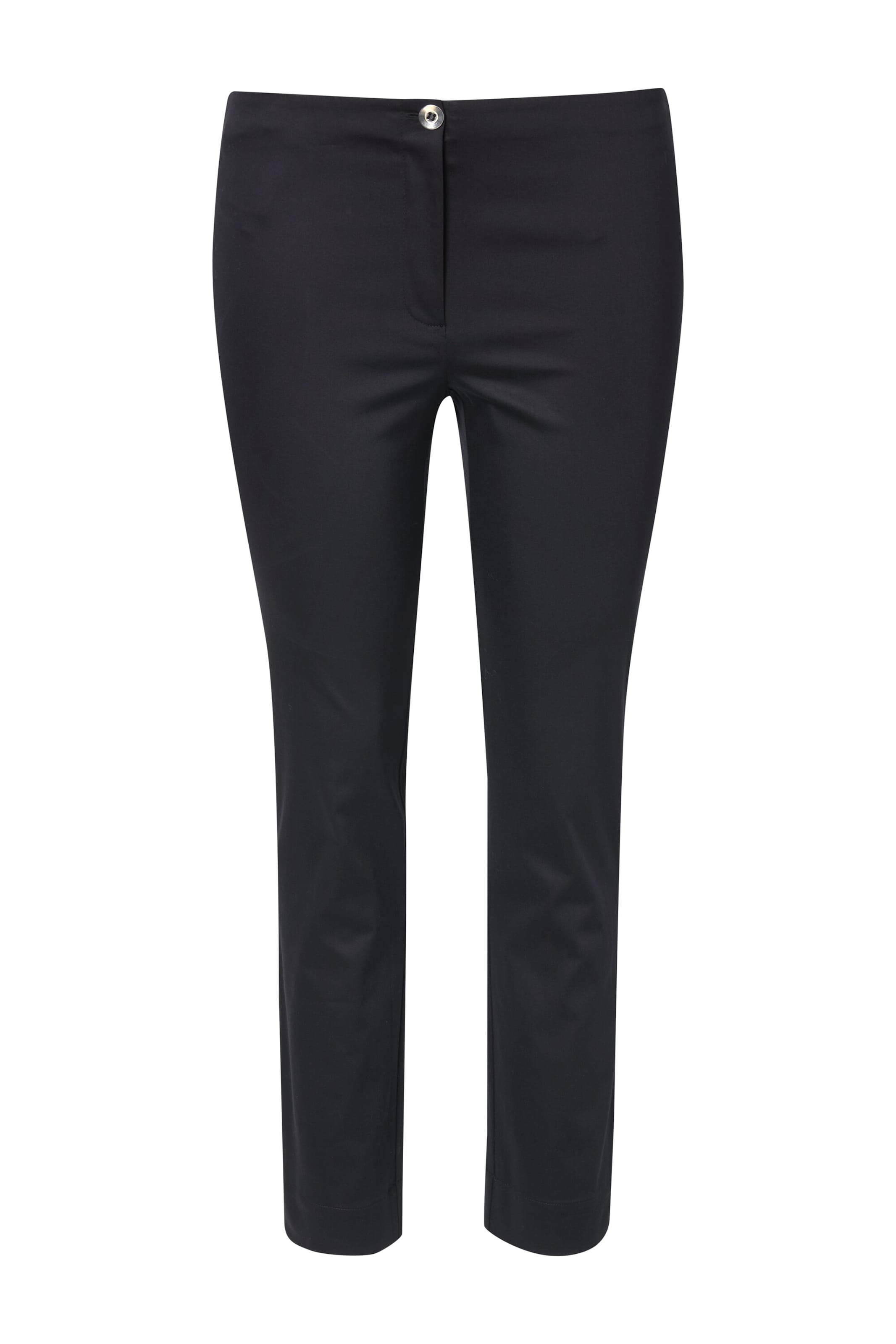 Ulla Popken Slimfit Chino in Zwart: voorkant