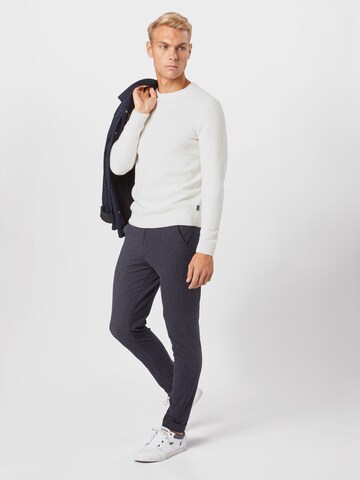 JACK & JONES - Slimfit Calças chino 'Marco Stuart' em cinzento