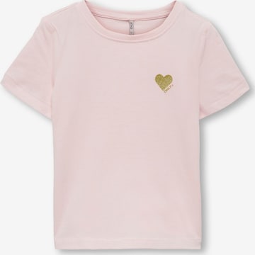 T-Shirt KIDS ONLY en rose : devant