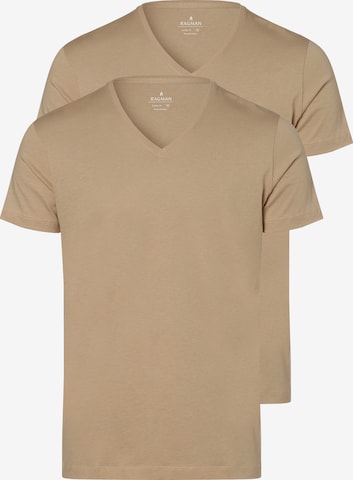 T-Shirt Ragman en marron : devant