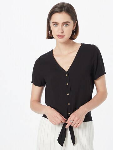 TOM TAILOR DENIM Bluse in Schwarz: Vorderseite