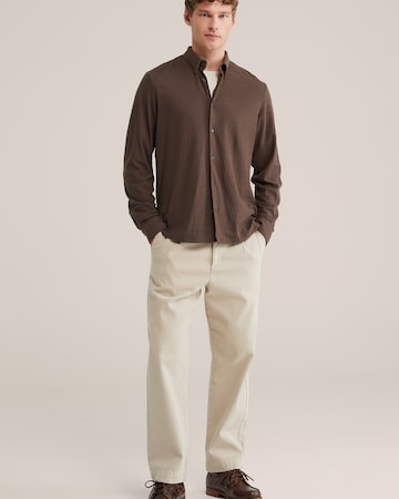 WE Fashion Comfort Fit Hemd in Braun