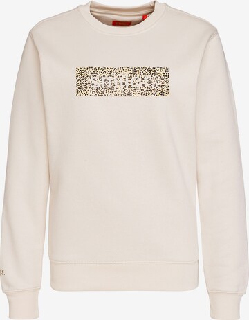 smiler. Sweatshirt in Beige: front