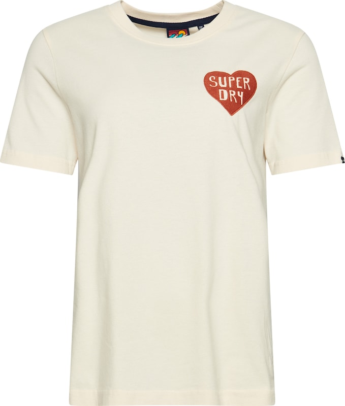 Superdry T-Shirt 'Cali' in Creme