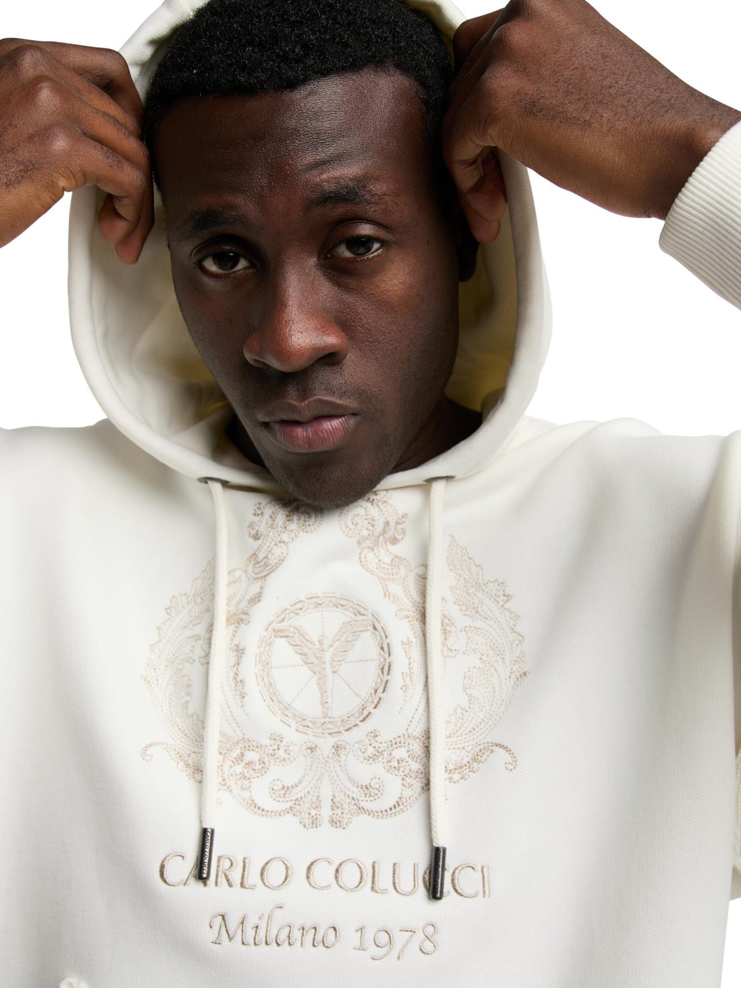 Carlo Colucci Sweatshirt 'De Bona' in White