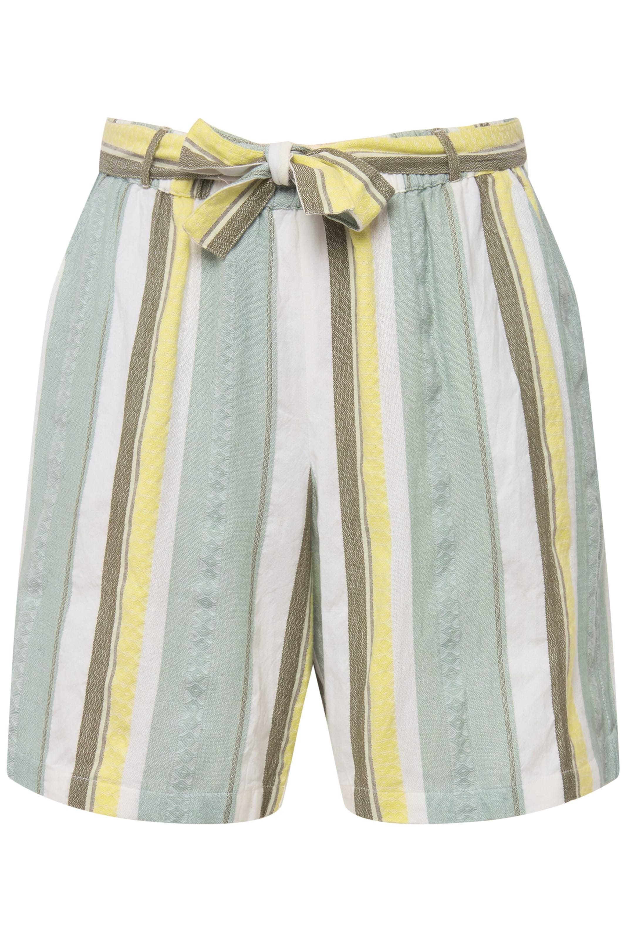 Ulla Popken Loosefit Shorts in Grün: Vorderseite