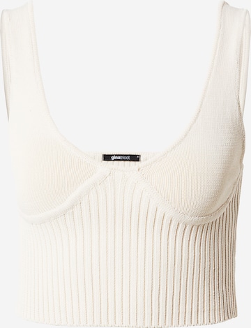 Gina Tricot Knitted Top 'Rita' in White: front