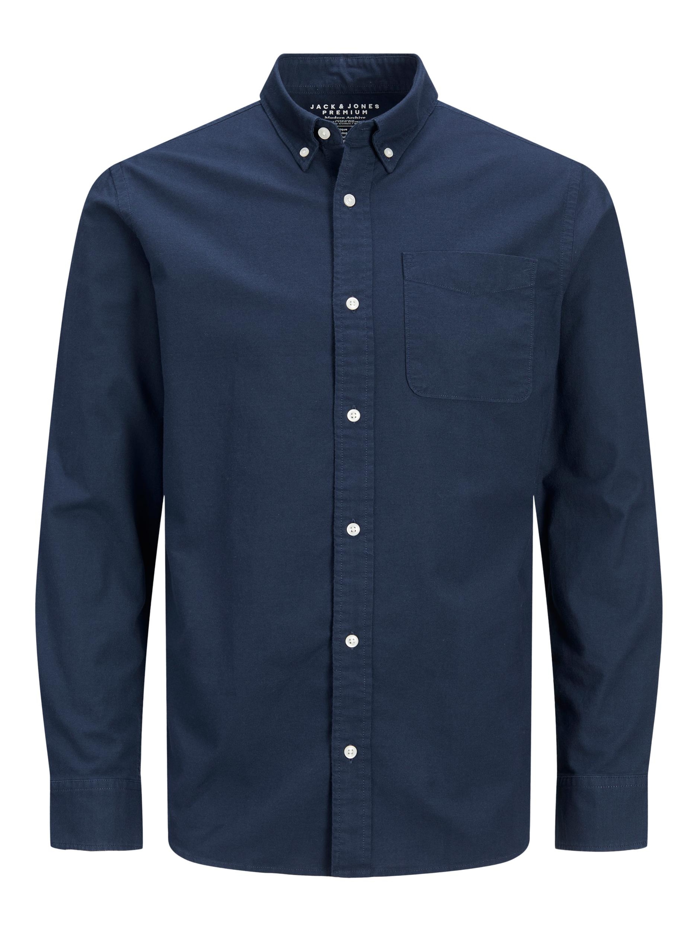 Jack & Jones Premium Slim fit Button Up Shirt 'JPRBLUBrook' in Blue: front