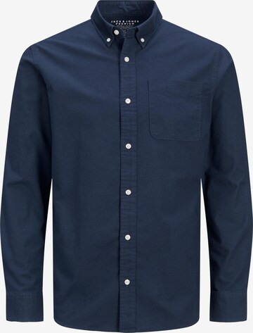 JACK & JONES Button Up Shirt 'Brook' in Blue: front