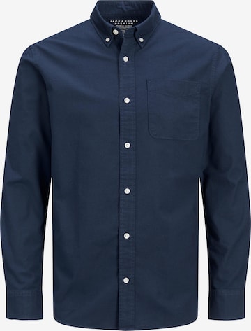 JACK & JONES Button Up Shirt 'Brook' in Blue: front