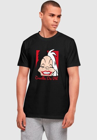 Maglietta '101 Dalmations - Cruella De Vil Head' di ABSOLUTE CULT in nero: frontale