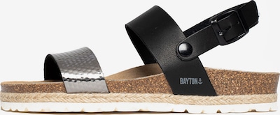 Bayton Sandaler med rem 'Tone' i brun / sort / sølv / hvid, Produktvisning