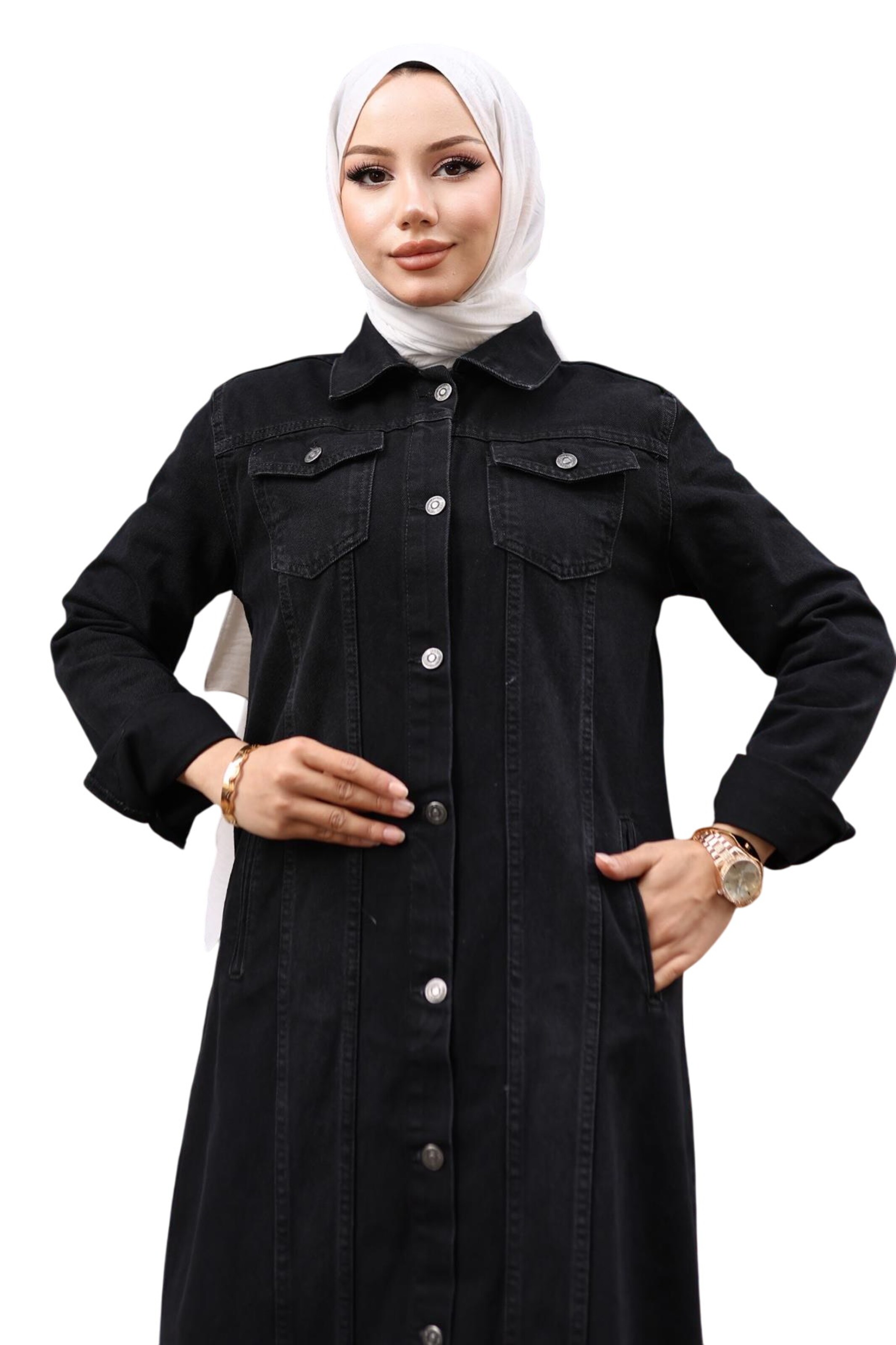 MODAMIHRAM Blousejurk 'Abaya' in Zwart