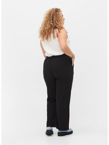 Zizzi Bootcut Hose 'Mia' in Schwarz