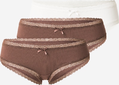 Hunkemöller Alushousut 'Georgia' koossa XS värissä ruskea / valkoinen, Tuotenäkymä