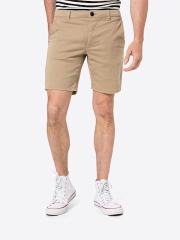 Regular Pantalon chino 'DJANGO' minimum en beige : devant