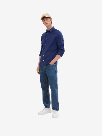 TOM TAILOR Regular Fit Hemd in Blau