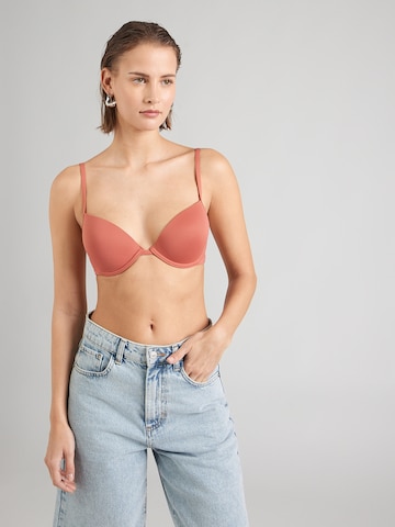 Calvin Klein Swimwear Push-up Bikinioverdel 'ESSENTIALS' i rød: forside