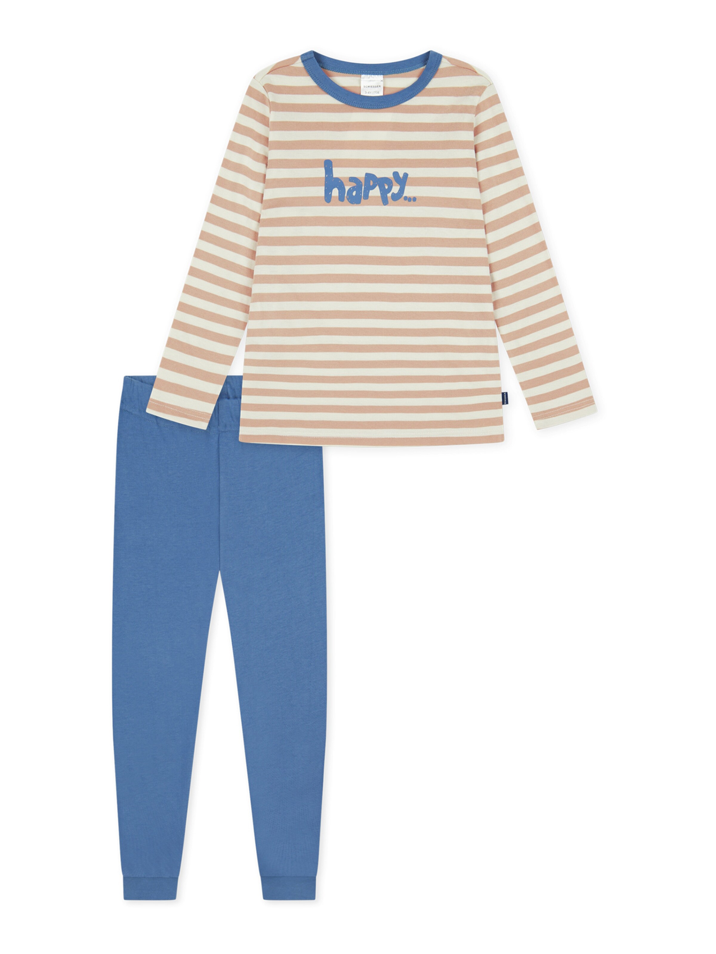 SCHIESSER Pajamas 'Nature Love' in Blue: front