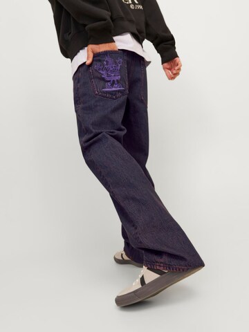 purpurinė JACK & JONES Laisvas Džinsai 'Alex'