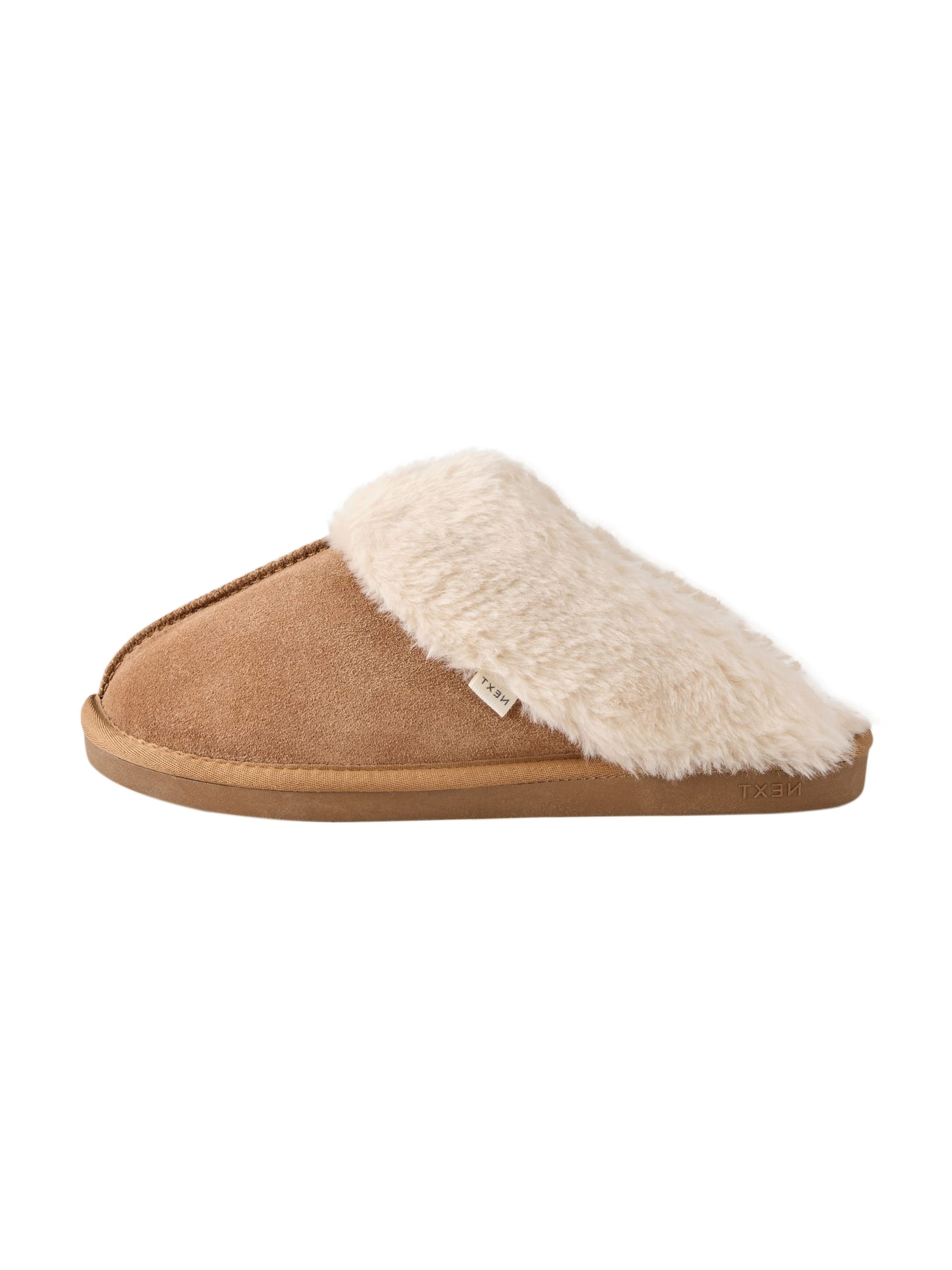 Next - Zapatillas de casa en marrón: frente