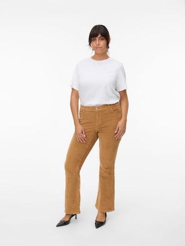 Vero Moda Curve Flared Bukser 'VMCSiri' i brun