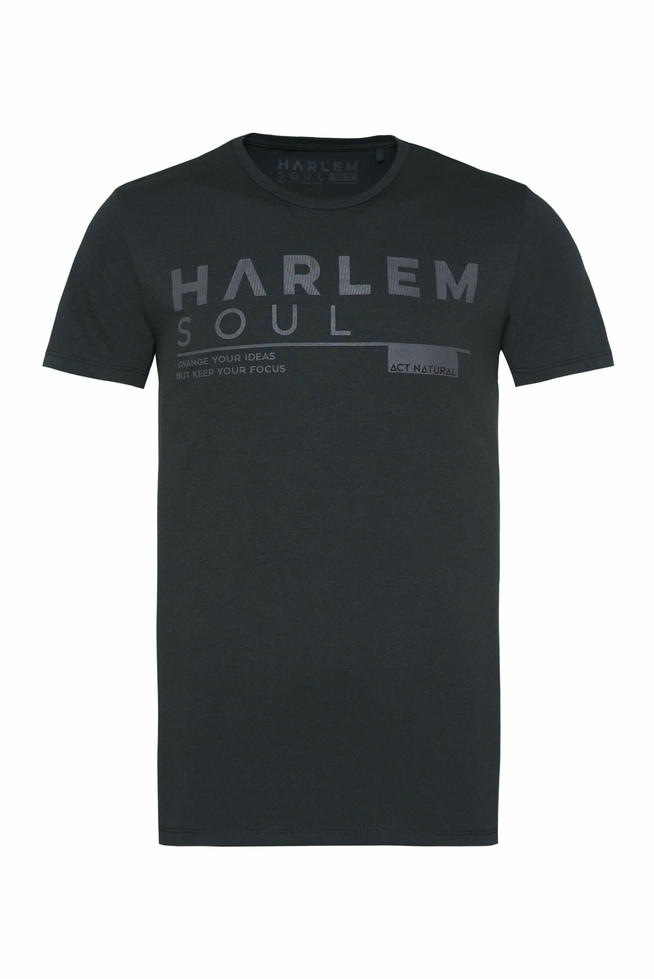 Männer Große Größen Harlem Soul MEL-BOURNE T-Shirt in Schwarz - GH66858 Männer Große Größen Harlem Soul MEL-BOURNE T-Shirt in Schwarz - GH66858