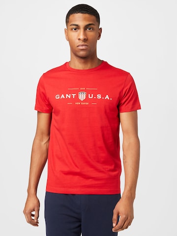 GANT Tričko – červená: přední strana