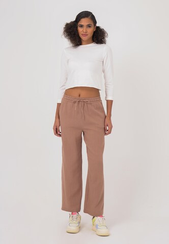 FRESHLIONS Loose fit Trousers 'Mila' in Brown