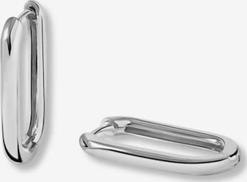 ANNIS WIESBADEN EST. 2021 Earrings 'Creolen-Set Ovale Creolen "Luna" – gold oder silber, minimalistisch & clean' in Silver: front