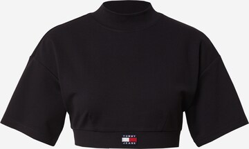 Tricou de la Tommy Jeans pe negru: față